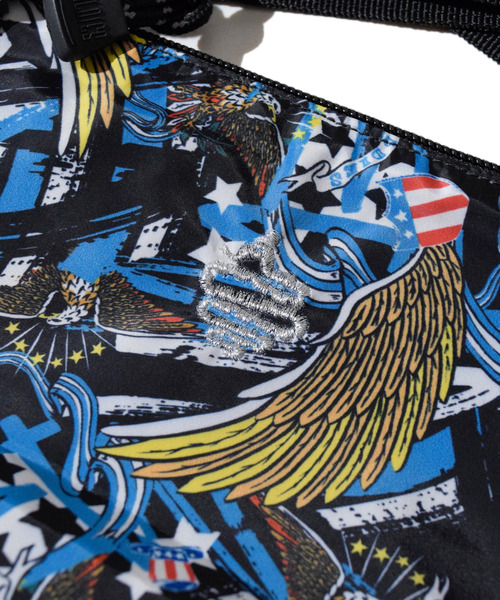 ALDIES（アールディーズ）の「Eagle’s Pattern Mini Shoulder / イーグルスパターンミニショルダー（ショルダーバッグ・メンズ・レッド/ブラック・FREE）」の7枚目の写真