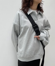y/m by れぽすけ | スキッパーポロスウェットトップス(スウェット)