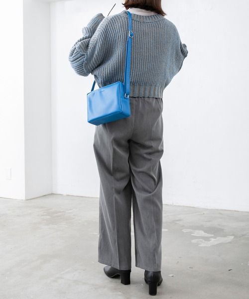 BONLECILL（ボンルシール）の「ストライプ クロップドニットプルオーバー（ニット/セーター・レディース・ブラウン/グリーン/ブラック/ワイン・FREE）」の19枚目の写真