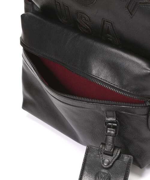 AVIREX(アヴィレックス)の「VARSITY LEATHER DAYPACK/ バーシティレザーデイパック(バックパック/リュック・レディース・ブラック系その他/ブラック・F)」の17枚目の写真