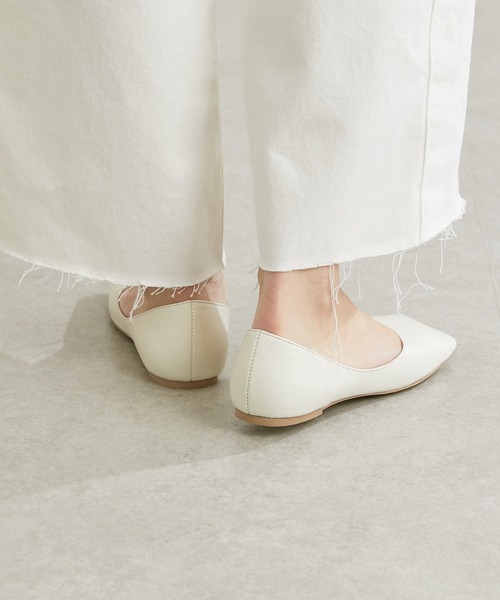 COLLAGE GALLARDAGALANTE（コラージュガリャルダガランテ）の「【OT】スクエアトゥーシューズ/PAPILLONNER/パピヨネ（バレエシューズ・レディース・アイボリー/ブラック・38/36/37）」の19枚目の写真