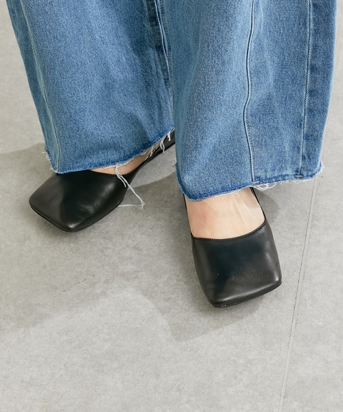 COLLAGE GALLARDAGALANTE（コラージュガリャルダガランテ）の「【OT】スクエアトゥーシューズ/PAPILLONNER/パピヨネ（バレエシューズ・レディース・アイボリー/ブラック・38/36/37）」の12枚目の写真