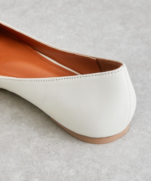 COLLAGE GALLARDAGALANTE（コラージュガリャルダガランテ）の「【OT】スクエアトゥーシューズ/PAPILLONNER/パピヨネ（バレエシューズ・レディース・アイボリー/ブラック・38/36/37）」の11枚目の写真