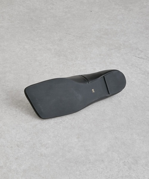 COLLAGE GALLARDAGALANTE（コラージュガリャルダガランテ）の「【OT】スクエアトゥーシューズ/PAPILLONNER/パピヨネ（バレエシューズ・レディース・アイボリー/ブラック・38/36/37）」の18枚目の写真