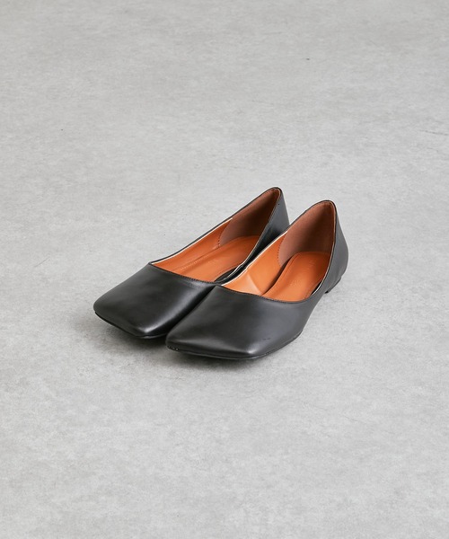 COLLAGE GALLARDAGALANTE（コラージュガリャルダガランテ）の「【OT】スクエアトゥーシューズ/PAPILLONNER/パピヨネ（バレエシューズ・レディース・アイボリー/ブラック・38/36/37）」の16枚目の写真