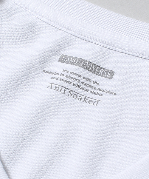NANO universe（ナノユニバース）の「AntiSoaked(R) C/R Vneck T（Tシャツ/カットソー・メンズ・ホワイト/ブラック/ブルー/ネイビー・SMALL/LARGE/X-LARGE/MEDIUM）」の7枚目の写真