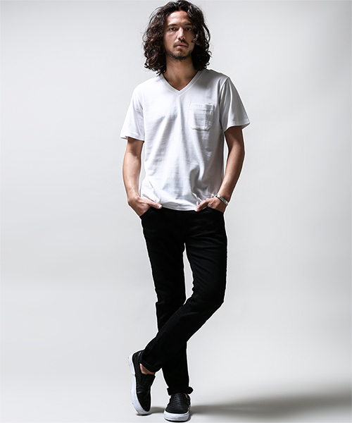 NANO universe（ナノユニバース）の「AntiSoaked(R) C/R Vneck T（Tシャツ/カットソー・メンズ・ホワイト/ブラック/ブルー/ネイビー・SMALL/LARGE/X-LARGE/MEDIUM）」の13枚目の写真