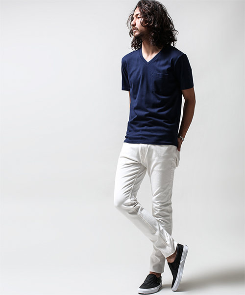 NANO universe（ナノユニバース）の「AntiSoaked(R) C/R Vneck T（Tシャツ/カットソー・メンズ・ホワイト/ブラック/ブルー/ネイビー・SMALL/LARGE/X-LARGE/MEDIUM）」の14枚目の写真