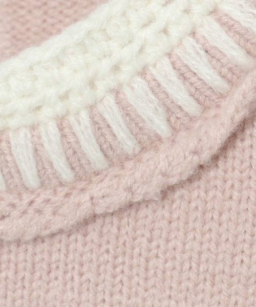 LBC（エルビーシー）の「アシメハンドステッチニットベスト（ベスト・レディース・グレー/ピンク・M）」の10枚目の写真