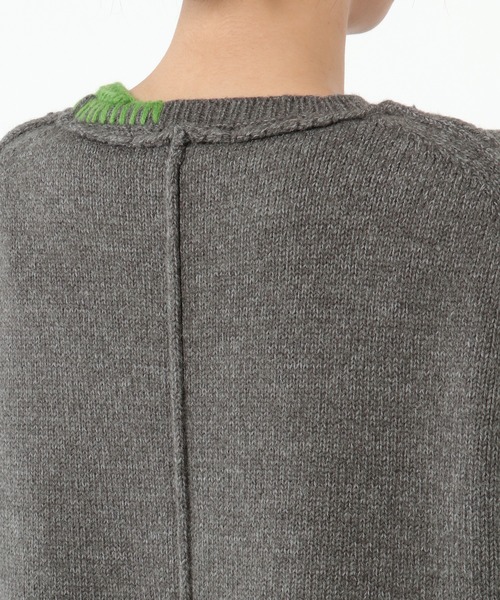 LBC（エルビーシー）の「アシメハンドステッチニットベスト（ベスト・レディース・グレー/ピンク・M）」の6枚目の写真