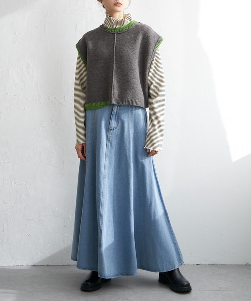 LBC（エルビーシー）の「アシメハンドステッチニットベスト（ベスト・レディース・グレー/ピンク・M）」の20枚目の写真