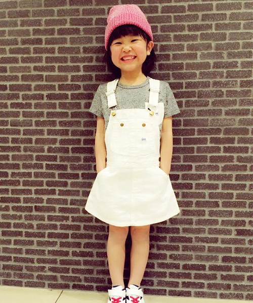 Lee(リー)の「【Lee×CIAOPAINIC TYPY】KIDS リー別注オーバーオールスカート(デニムスカート・キッズ・インディゴブルー/ホワイト・100/110/120/130)」の1枚目の写真
