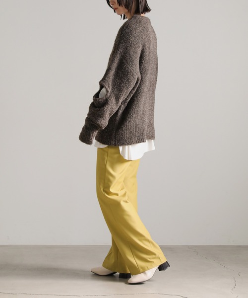 select MOCA（セレクトモカ）の「オープンスリーブブークレーニット（ニット/セーター・レディース・オリーブ/ブルー/チャコール・FREE）」の14枚目の写真