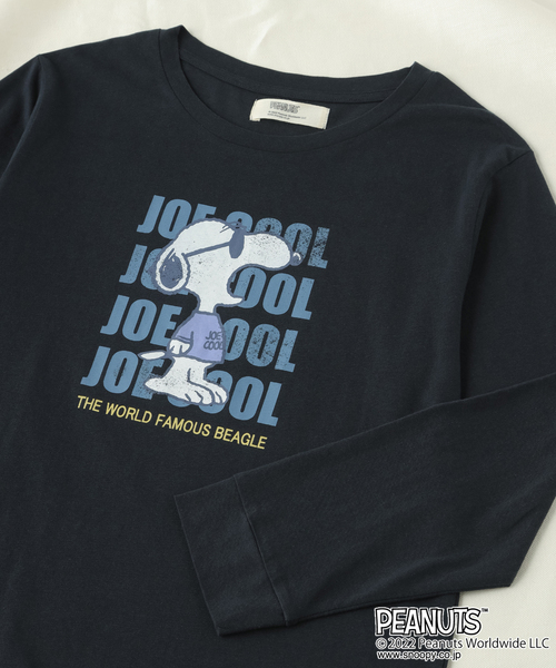 PEANUTS(ピーナッツ)の「【ピーナッツ/PEANUTS】スヌーピー&フレンドロンT(Tシャツ/カットソー・レディース・ブルー/スモークピンク/グレー/モスグリーン/チャコール/アイボリー/インディゴブルー/ブラック/ピンク/オフホワイト/ネイビー/チャコールグレー/グリーン/マスタード/パープル/杢グレー・L/LL/3L/M)」の11枚目の写真