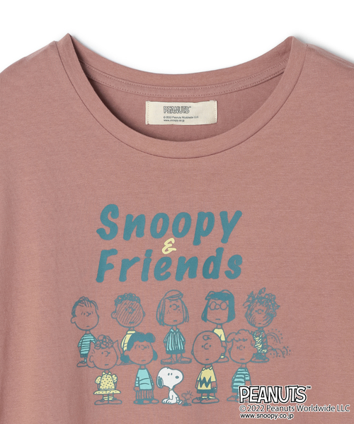 PEANUTS(ピーナッツ)の「【ピーナッツ/PEANUTS】スヌーピー&フレンドロンT(Tシャツ/カットソー・レディース・ブルー/スモークピンク/グレー/モスグリーン/チャコール/アイボリー/インディゴブルー/ブラック/ピンク/オフホワイト/ネイビー/チャコールグレー/グリーン/マスタード/パープル/杢グレー・L/LL/3L/M)」の15枚目の写真