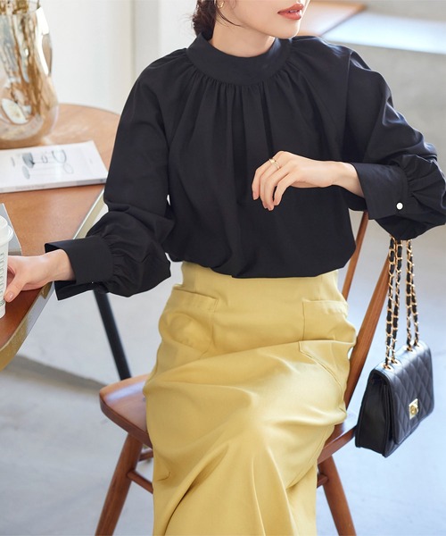 KOBE LETTUCE（コウベレタス）の「選べるデザインブラウス（シャツ/ブラウス・レディース・ブラック/オフホワイト/ホワイト系1/ネイビー系1/ネイビー/ブルー系2/ホワイト系/ブラック系/ブラック系1/ブルー系1/ブルー系/ネイビー系/ピンク系1/ピンク/ピンク系2/ブルー系3/ホワイト系2/ピンク系3/ネイビー系2/ブラック系2/ブラック系その他5/ブラック系その他3/ブラック系その他4/ブラック系その他6/ブラック系3/ブルー系4/ホワイト系3/ネイビー系4/ネイビー系3/ブルー系5/ブラック系4/ホワイト系4/ブラック系5/ブラック系6/ブラック系7/ブラック系8/グレー系1/グレー系/グレー/グレー系2/その他2/モカ/ブルー系6/その他/ブルー/ネイビー系5/その他1/ストライプ/ダークネイビー・1/3/2/4/5/6/#3/#4/#6/Ⅱ/Ⅲ/Ⅳ/Ⅵ/#2）」の14枚目の写真