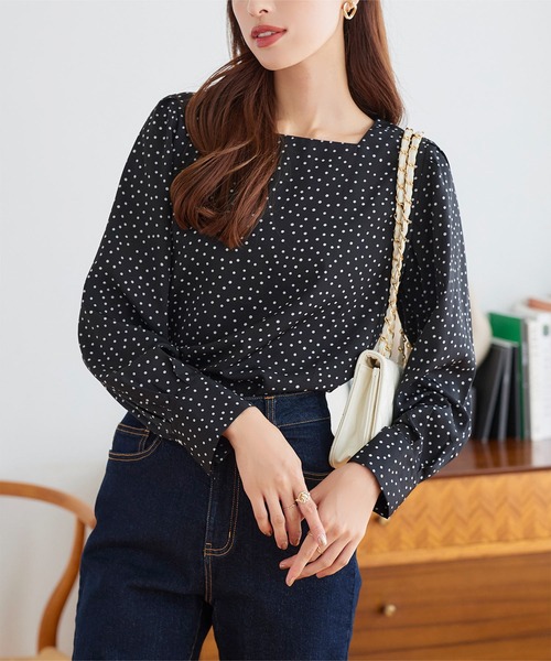 KOBE LETTUCE（コウベレタス）の「選べるデザインブラウス（シャツ/ブラウス・レディース・ブラック/オフホワイト/ホワイト系1/ネイビー系1/ネイビー/ブルー系2/ホワイト系/ブラック系/ブラック系1/ブルー系1/ブルー系/ネイビー系/ピンク系1/ピンク/ピンク系2/ブルー系3/ホワイト系2/ピンク系3/ネイビー系2/ブラック系2/ブラック系その他5/ブラック系その他3/ブラック系その他4/ブラック系その他6/ブラック系3/ブルー系4/ホワイト系3/ネイビー系4/ネイビー系3/ブルー系5/ブラック系4/ホワイト系4/ブラック系5/ブラック系6/ブラック系7/ブラック系8/グレー系1/グレー系/グレー/グレー系2/その他2/モカ/ブルー系6/その他/ブルー/ネイビー系5/その他1/ストライプ/ダークネイビー・1/3/2/4/5/6/#3/#4/#6/Ⅱ/Ⅲ/Ⅳ/Ⅵ/#2）」の9枚目の写真