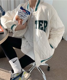 HALEY PESCA | HALEY PESCA/フロントロゴ キルティングジャケット(ノーカラージャケット)