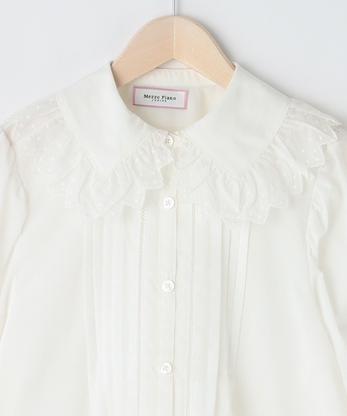 mezzo piano Junior(メゾピアノジュニア)の「フェアリーブラウス(シャツ/ブラウス・キッズ・ホワイト・L/M)」の4枚目の写真