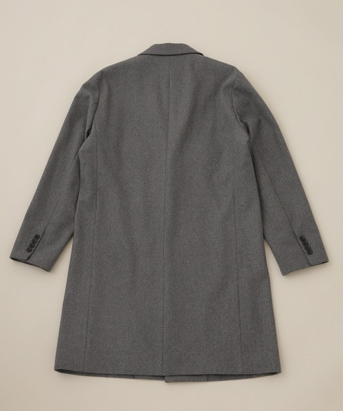 NANO universe（ナノユニバース）の「LB.04/フレキシブルメルトンチェスターコート（チェスターコート・メンズ・ブラック/ライトグレー/モカ・S/M/L/XL）」の9枚目の写真