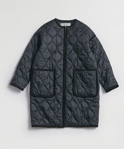 THE SHINZONE(ザ シンゾーン)の「QUILTING COAT(ノーカラーコート・レディース・カーキ/ブラック・FREE)」の7枚目の写真
