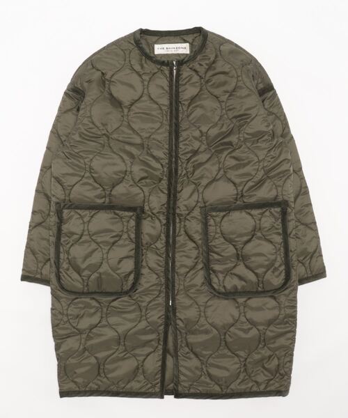 THE SHINZONE(ザ シンゾーン)の「QUILTING COAT(ノーカラーコート・レディース・カーキ/ブラック・FREE)」の8枚目の写真