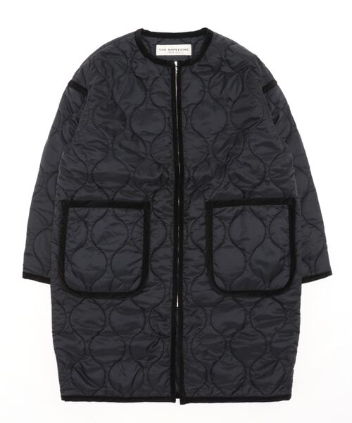 THE SHINZONE(ザ シンゾーン)の「QUILTING COAT(ノーカラーコート・レディース・カーキ/ブラック・FREE)」の9枚目の写真