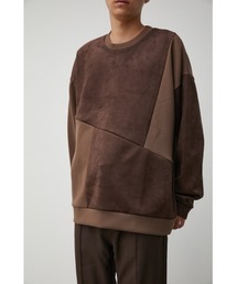 FAUX SUEDE SWICHING PULLOVER/フェイクスエードスウィッチングプルオーバー