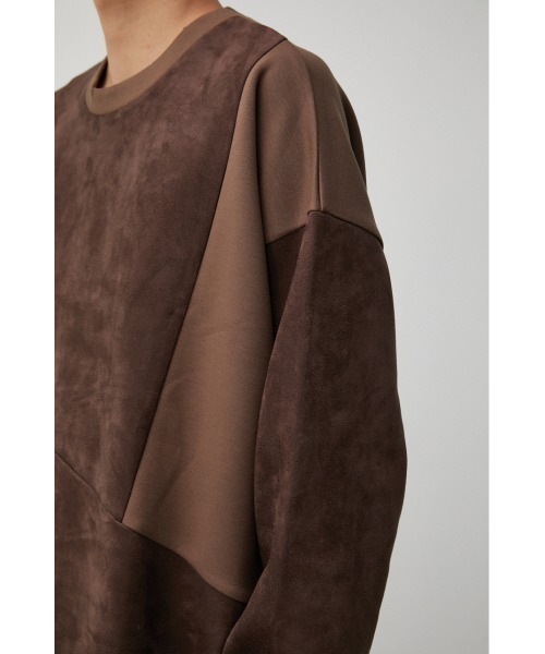 AZUL by moussy(アズールバイマウジー)の「FAUX SUEDE SWICHING PULLOVER/フェイクスエードスウィッチングプルオーバー(スウェット・メンズ・ブラック系その他/ベージュ系その他/ブラウン系その他・LARGE/MEDIUM)」の21枚目の写真