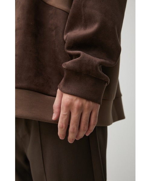 AZUL by moussy(アズールバイマウジー)の「FAUX SUEDE SWICHING PULLOVER/フェイクスエードスウィッチングプルオーバー(スウェット・メンズ・ブラック系その他/ベージュ系その他/ブラウン系その他・LARGE/MEDIUM)」の22枚目の写真