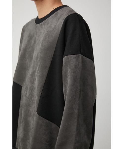 AZUL by moussy(アズールバイマウジー)の「FAUX SUEDE SWICHING PULLOVER/フェイクスエードスウィッチングプルオーバー(スウェット・メンズ・ブラック系その他/ベージュ系その他/ブラウン系その他・LARGE/MEDIUM)」の12枚目の写真