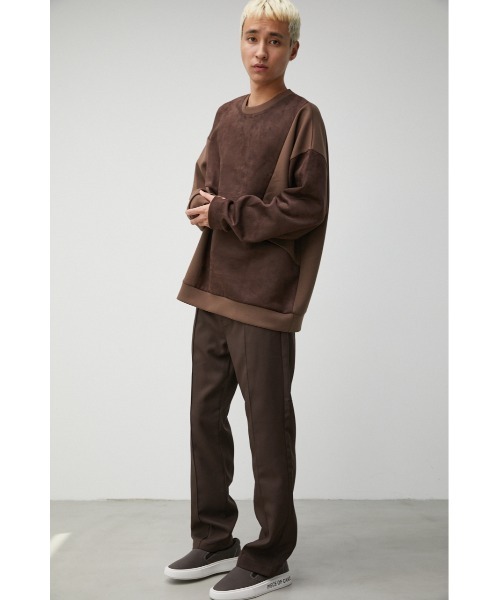 AZUL by moussy(アズールバイマウジー)の「FAUX SUEDE SWICHING PULLOVER/フェイクスエードスウィッチングプルオーバー(スウェット・メンズ・ブラック系その他/ベージュ系その他/ブラウン系その他・LARGE/MEDIUM)」の16枚目の写真