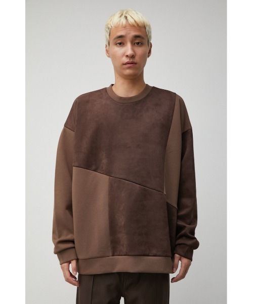 AZUL by moussy(アズールバイマウジー)の「FAUX SUEDE SWICHING PULLOVER/フェイクスエードスウィッチングプルオーバー(スウェット・メンズ・ブラック系その他/ベージュ系その他/ブラウン系その他・LARGE/MEDIUM)」の17枚目の写真