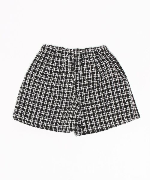 BeBe（ベベ）の「BeBe/【お揃い】ツイードチェックパールボタンショートパンツ(100~150cm)（その他パンツ・キッズ・レッド系その他/ブラック系その他・150/130/100/140/120/110）」の11枚目の写真