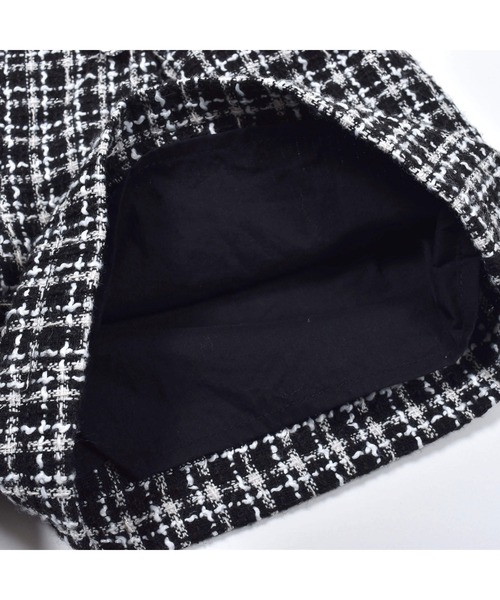 BeBe（ベベ）の「BeBe/【お揃い】ツイードチェックパールボタンショートパンツ(100~150cm)（その他パンツ・キッズ・レッド系その他/ブラック系その他・150/130/100/140/120/110）」の10枚目の写真