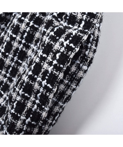 BeBe（ベベ）の「BeBe/【お揃い】ツイードチェックパールボタンショートパンツ(100~150cm)（その他パンツ・キッズ・レッド系その他/ブラック系その他・150/130/100/140/120/110）」の15枚目の写真