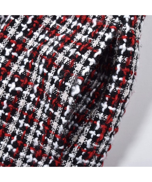 BeBe（ベベ）の「BeBe/【お揃い】ツイードチェックパールボタンショートパンツ(100~150cm)（その他パンツ・キッズ・レッド系その他/ブラック系その他・150/130/100/140/120/110）」の21枚目の写真