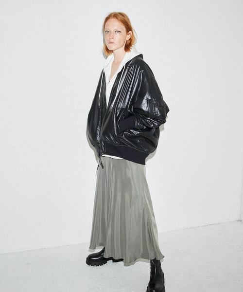 DRESSLAVE（ドレスレイブ）の「padding over size MA-1(中綿オーバーサイズMA-1)（MA-1・レディース・ブラック/ホワイト・38）」の16枚目の写真