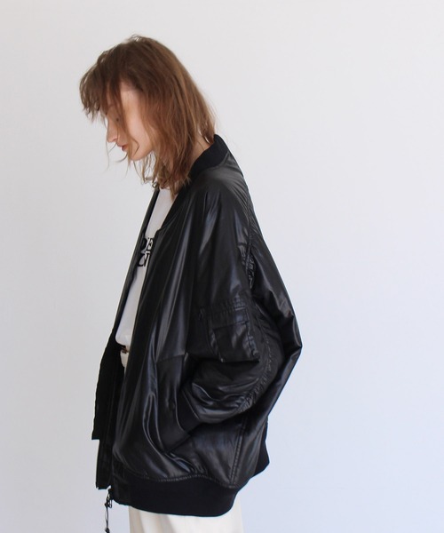 DRESSLAVE（ドレスレイブ）の「padding over size MA-1(中綿オーバーサイズMA-1)（MA-1・レディース・ブラック/ホワイト・38）」の12枚目の写真