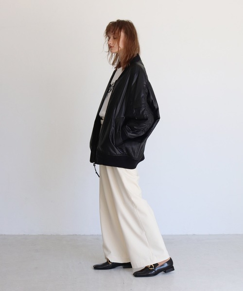 DRESSLAVE（ドレスレイブ）の「padding over size MA-1(中綿オーバーサイズMA-1)（MA-1・レディース・ブラック/ホワイト・38）」の14枚目の写真