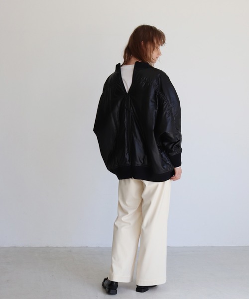 DRESSLAVE（ドレスレイブ）の「padding over size MA-1(中綿オーバーサイズMA-1)（MA-1・レディース・ブラック/ホワイト・38）」の15枚目の写真