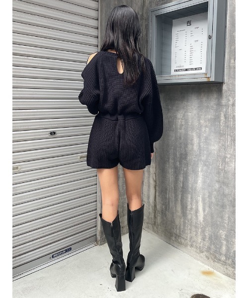 ENVYM（アンビー）の「ショルダーオープンコンビネゾン（つなぎ/オールインワン・レディース・ブラック/グレー/ベージュ・FREE）」の15枚目の写真