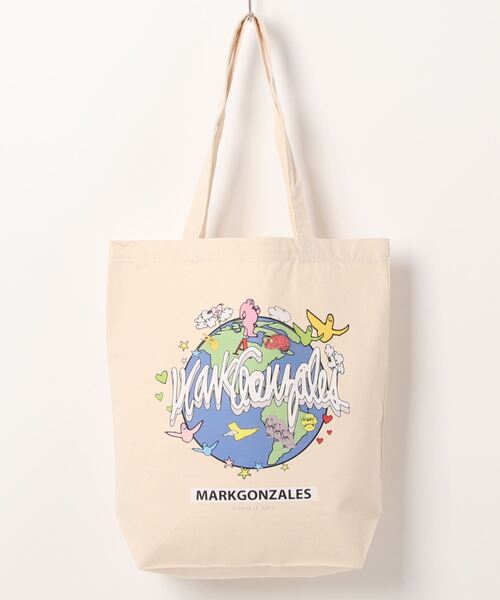 dictionary(ディクショナリー)の「【(What it isNt)ART BY MARKGONZALES / (ワットイットイズント) アートバイ マークゴンザレス 】 アートプリント コットンキャンバス トートバッグ(トートバッグ・メンズ・オフホワイト/ブラック・FREE)」の1枚目の写真
