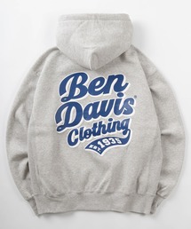 BEN DAVIS（ベンデイビス）の「【BEN DAVIS/ベンデイビス】ブランドネーム刺繍  グラフィックバックプリント ジップパーカー/ バックプリント ジップフーディー/ビッグシルエット/ヘビーウェイト/裏起毛（パーカー・メンズ）」