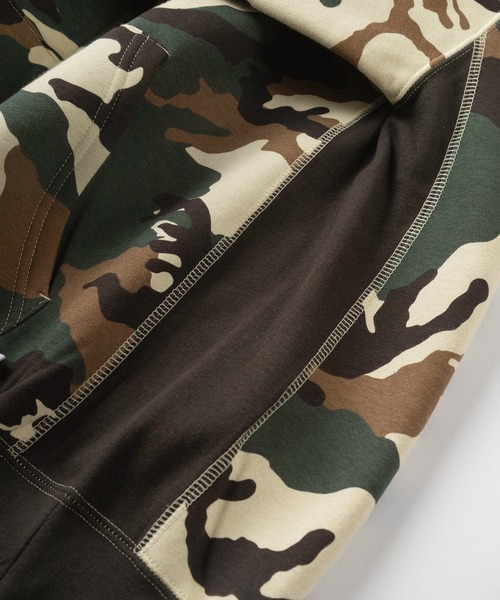 BEN DAVIS（ベンデイビス）の「【BEN DAVIS/ベンデイビス】ブランドネーム刺繍  グラフィックバックプリント ジップパーカー/ バックプリント ジップフーディー/ビッグシルエット/ヘビーウェイト/裏起毛（パーカー・レディース・カモフラージュ/ネイビー/グレー/ブラック・M/L/XL）」の14枚目の写真