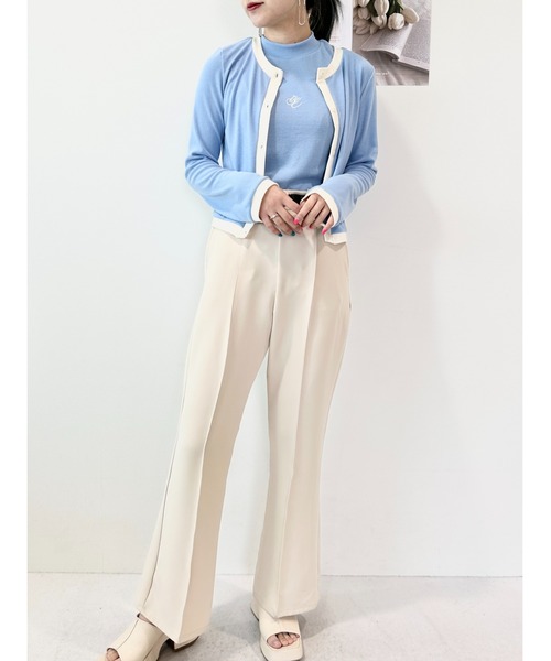 CECIL McBEE（セシルマクビー）の「リブカーデｘプチハイネックタンクＳＥＴ（アンサンブル・レディース・ブラック/サックスブルー/アイボリー・FREE）」の20枚目の写真