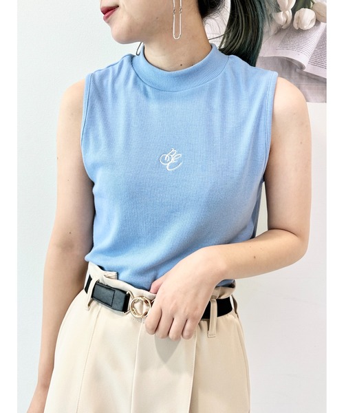 CECIL McBEE（セシルマクビー）の「リブカーデｘプチハイネックタンクＳＥＴ（アンサンブル・レディース・ブラック/サックスブルー/アイボリー・FREE）」の21枚目の写真