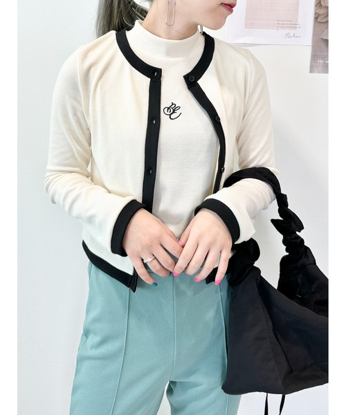 CECIL McBEE（セシルマクビー）の「リブカーデｘプチハイネックタンクＳＥＴ（アンサンブル・レディース・ブラック/サックスブルー/アイボリー・FREE）」の18枚目の写真