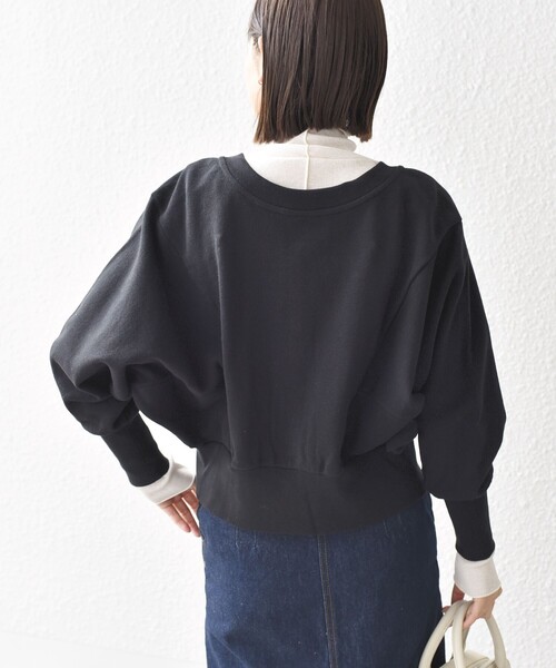 NutmegMills(ナツメグミルズ)の「【SHIPS別注】*NUTMEGMILLS:〈UVカット〉 2WAY ドルマン スウェット ◇(カーディガン/ボレロ・レディース・ブラック/オフホワイト/スカイブルー/チャコールグレー・ONE SIZE)」の19枚目の写真