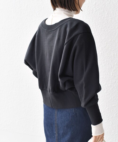 NutmegMills(ナツメグミルズ)の「【SHIPS別注】*NUTMEGMILLS:〈UVカット〉 2WAY ドルマン スウェット ◇(カーディガン/ボレロ・レディース・ブラック/オフホワイト/スカイブルー/チャコールグレー・ONE SIZE)」の18枚目の写真
